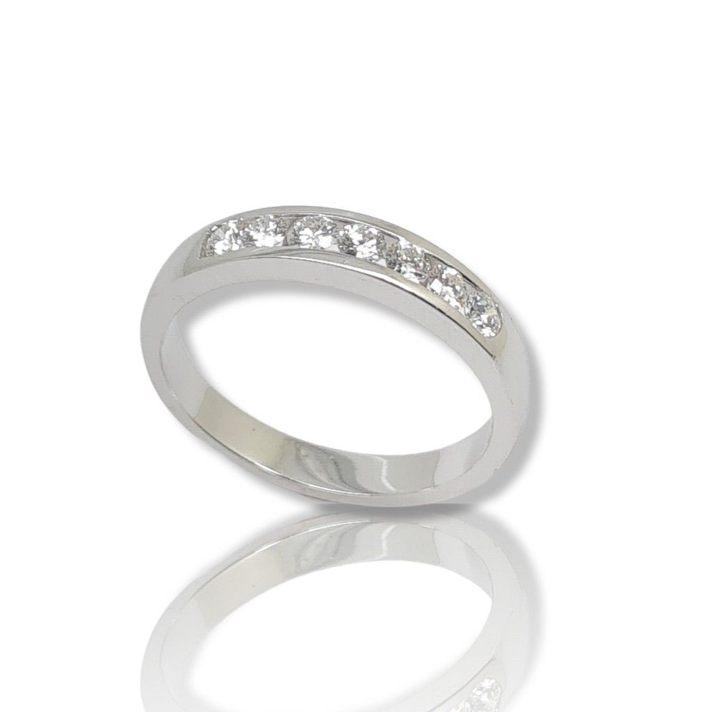 White gold eternity ring k18 with 7 diamonds (code P2176)